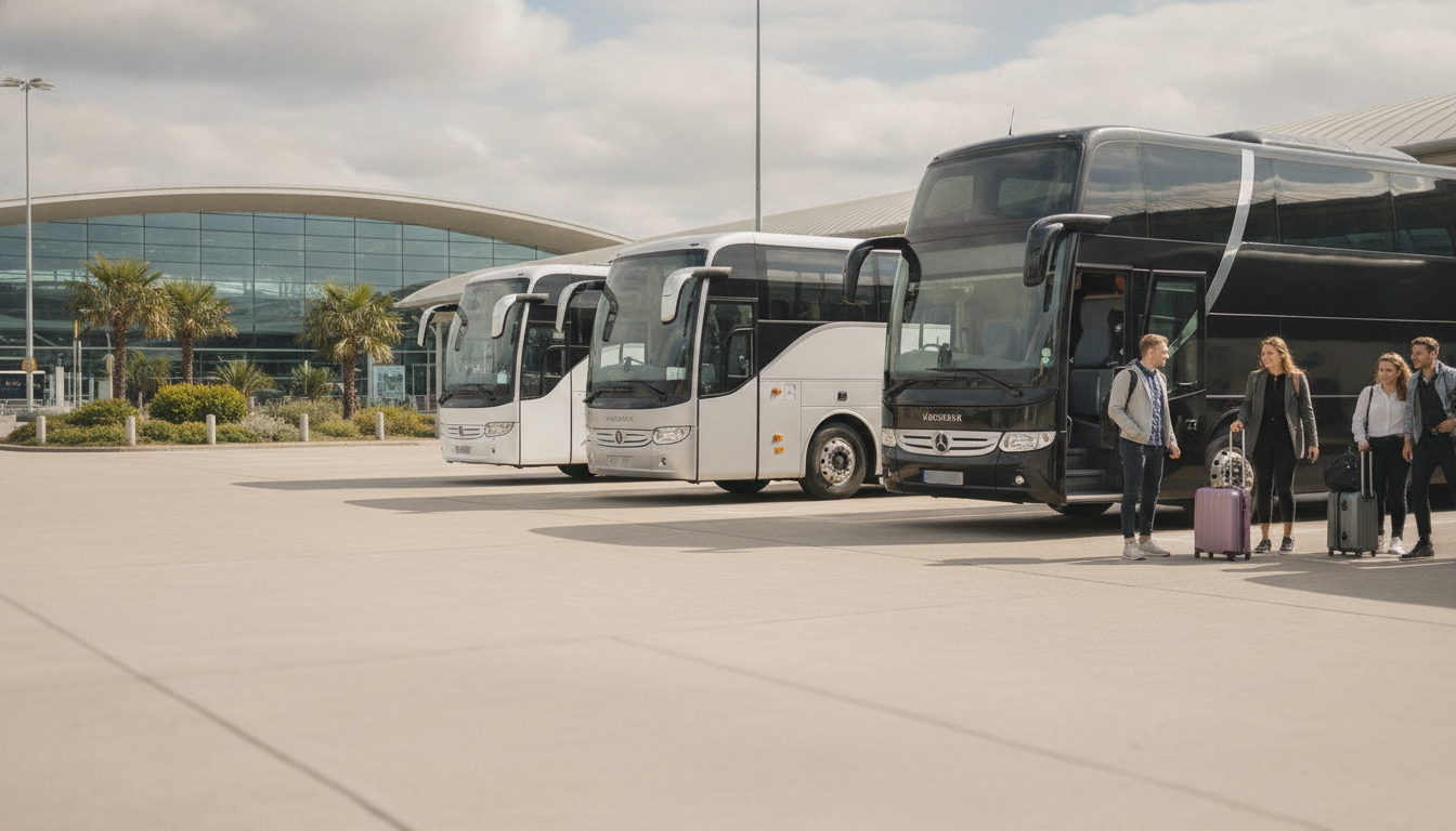 University Group Travel: Smooth Transfers to and from Gatwick — executive coach meeting a group at Gatwick Airport